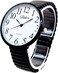 Geneva STC Black Super Large Face Stretch Band Easy to Read Watch