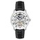 Thomas Earnshaw Mens 44mm Longitude Dual Time Automatic Skeleton Watch with 12 Hour Dual Time Sun Moon Display and Decorated Rotor WhiteBlack ES800601