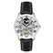 Thomas Earnshaw Mens 44mm Longitude Dual Time Automatic Skeleton Watch with 12 Hour Dual Time Sun Moon Display and Decorated Rotor WhiteBlack ES800601