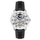 Thomas Earnshaw Mens 44mm Longitude Dual Time Automatic Skeleton Watch with 12 Hour Dual Time Sun Moon Display and Decorated Rotor WhiteBlack ES800601