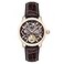 Thomas Earnshaw Mens 42mm Longitude Shadow Automatic Cherry Brown Watch With Leather Strap ES806306