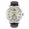 Stauer Copernicus Open Heart Automatic Watch for Men 42mm Case Guilloch Face and Blue Roman Numeral Hands SunMoon Dial and Brown Leather Strap