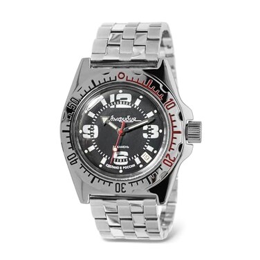 Vostok Amphibia 110903 Automatic SelfWinding Diver Wrist Watch Steel Bracelet