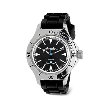 VOSTOK Amphibia 120512 Automatic SelfWinding Diver Wrist Watch Black Resin Band