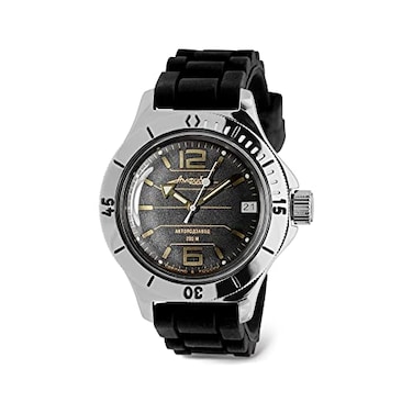 Vostok Amphibia 120697 Automatic SelfWinding Diver Wrist Watch Black Resin Band