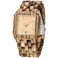 Dentily Mens Wooden Watches Handmade Wood Date Display Analog Quartz Wristwatch