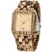 Dentily Mens Wooden Watches Handmade Wood Date Display Analog Quartz Wristwatch