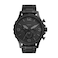 Fossil Mens Nate Quartz Watch Stainless Steel Chronograph Watch for Men Color Black