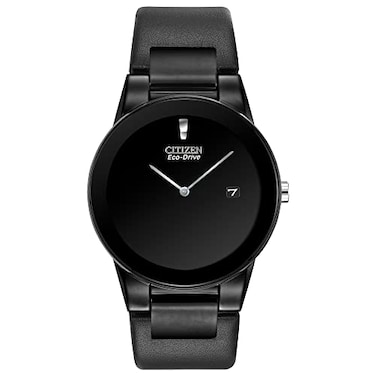 Citizen Mens EcoDrive Modern Axiom Watch in Black IP Stainless Steel Black Dial Model AU106507E