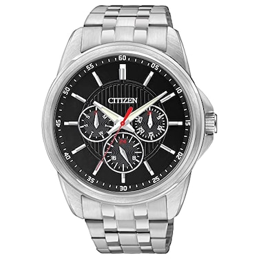 Citizen Quartz Mens Watch Stainless Steel Classic SilverTone Model AG834058E