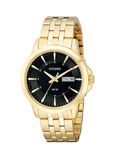Citizen Quartz Mens Watch Stainless Steel Classic GoldTone Model BF201356E
