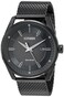 Citizen Mens EcoDrive Weekender Watch in Black IP Stainless Steel and Mesh Strap Black Dial Model BM698857E