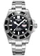 Carnival Mens Rotating Bezel Automatic Machine Stainless Steel Sapphire Glass Waterproof Black Watch Black dial