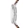 Fossil Mens Watch Townsman Automatic Stainless Steel and Leather ThreeHand Skeleton Watch Color Silver Luggage