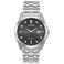 Citizen Mens Classic Peyton 3Hand EcoDrive Watch Date Sapphire Crystal Diamond Markers StainlessGray Dial