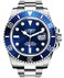 LOREO Mens Silver Stainless Steel Sapphire Glass Black Rotating Bezel Mens Automatic Watch Blue dial with Silver Stainless Steel Band