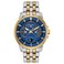Citizen Mens Classic Calendrier EcoDrive Watch Moonphase Indicator Month Day and Date Two ToneBlue Dial