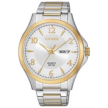 Citizen Quartz Mens Watch Stainless Steel Classic TwoTone Model BF200554A