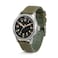 PRAESIDUS A11 Military Watch Automatic WW2 Field Watch for Men 42mm Stainless Steel Case with Black Dial Green Canvas Strap and 100M Water Resistance Assembled in USA
