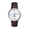 Fossil Mens Neutra Quartz Stainless Steel and Leather Moonphase Watch Color Silver Brown Moonphase Model FS5905