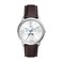 Fossil Mens Neutra Quartz Stainless Steel and Leather Moonphase Watch Color Silver Brown Moonphase Model FS5905