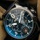 AVI-8 AVI8 Mens 42mm Spitfire Lock Chronograph Channel Blue Japanese Quartz Pilot Watch with Leather Strap AV408904