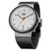 Braun Mens 40mm Automatic Watch with Black Rubber Strap BN0278 White Strap