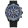 Citizen EcoDrive Pilot Chronograph Watch with Atomic Timekeeping 1224HR Power Reserve Luminous HandsMarkers Sapphire Crystal BlackBlue
