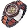 Dentily Wooden Watch Skeleton Mechanical Automatic Movement Men Wood Watch SelfWinding Watches for Men