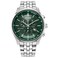 CITIZEN Mens Classic Corso EcoDrive Watch Chronograph 1224 Hour Time Date Sapphire Crystal StainlessGreen Dial
