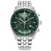 CITIZEN Mens Classic Corso EcoDrive Watch Chronograph 1224 Hour Time Date Sapphire Crystal StainlessGreen Dial