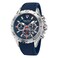 Nautica Mens NST Chrono Blue Silicone Strap Watch Model NAPNSF201