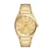 Fossil Mens Watch Everett Quartz Stainless Steel ThreeHand Watch for Men Color Gold