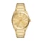 Fossil Mens Watch Everett Quartz Stainless Steel ThreeHand Watch for Men Color Gold