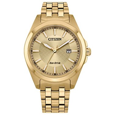 Citizen Mens EcoDrive Classic Peyton Watch 3Hand Date Sapphire Crystal Luminous Markers