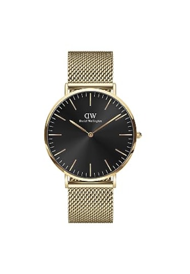 Daniel Wellington Classic Mesh Onyx 40mm Watch for Men Gold Black