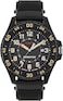 Timex Mens Acadia 42mm Watch Black Strap Black Dial Black Case