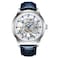 RollsTimi Pagani Design PD1638 Skeleton Automatic Mechanical Mens Watch Stainless Steel Automatic Mechanical Mens Watch 43 mm diameter leather strap pointer dial water resistant to 100 meters