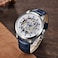 RollsTimi Pagani Design PD1638 Skeleton Automatic Mechanical Mens Watch Stainless Steel Automatic Mechanical Mens Watch 43 mm diameter leather strap pointer dial water resistant to 100 meters