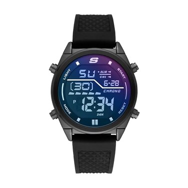 Skechers Mens Keats Digital Chronograph Watch Color Black Iridescent Model SR5142
