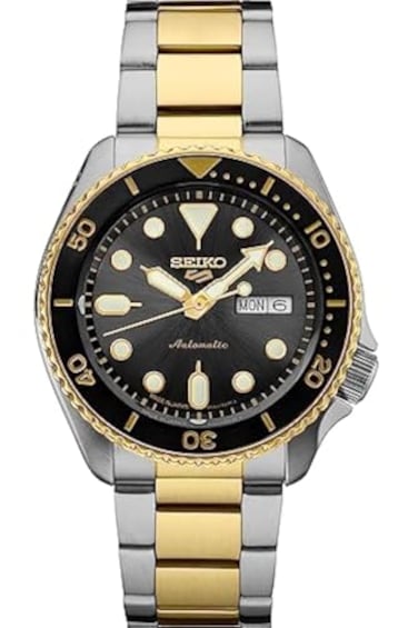 SEIKO SRPK22Men SportGMTMechanicalAutomaticStainlessTwo ToneCharcoal Dial100m WR