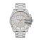 Diesel Mega Chief Watch for Men Stainless Steel Chronograph Mens Watch Color Silver