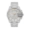 Diesel Mega Chief Watch for Men Stainless Steel Chronograph Mens Watch Color Silver