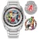 Citizen Mens EcoDrive Marvel Avengers Silver Stainless Steel Watch and Pin Gift Set Avengers 60th Anniversary Model AW208064W