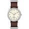 Timex Mens NHL Weekender 40mm Watch Seattle Kraken with Brown Genuine Leather SlipThru Strap