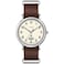 Timex Mens NHL Weekender 40mm Watch Seattle Kraken with Brown Genuine Leather SlipThru Strap