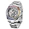 RollsTimi Pagani Design Mens Automatic Watches Diamond Rainbow Automatic Mechanical Waterproof Stainless Steel Chronograph Skeleton Men 40mm QA1653 Gem Circle Silver Black