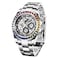 RollsTimi Pagani Design Mens Automatic Watches Diamond Rainbow Automatic Mechanical Waterproof Stainless Steel Chronograph Skeleton Men 40mm QA1653 Gem Circle Silver Black