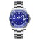 ADDIESDIVE Quartz Diving Watch for Men Diver 200 M Blue Dial Luminous Stainless Steel Strap