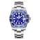 ADDIESDIVE Quartz Diving Watch for Men Diver 200 M Blue Dial Luminous Stainless Steel Strap